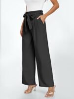 LILLUSORY Wide Leg Dress Pants Women's Paperbag High Waisted Business Casual Trousers with Removable Belt - Image 4
