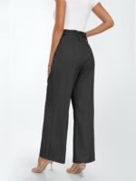 LILLUSORY Wide Leg Dress Pants Women's Paperbag High Waisted Business Casual Trousers with Removable Belt - Image 5