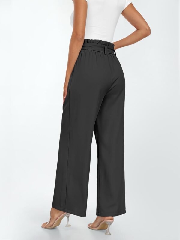 LILLUSORY Wide Leg Dress Pants Women's Paperbag High Waisted Business Casual Trousers with Removable Belt - Image 5