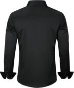 J.VER Men's Dress Shirts Solid Long Sleeve Stretch Wrinkle-Free Formal Shirt Business Casual Button Down Shirts - Image 2