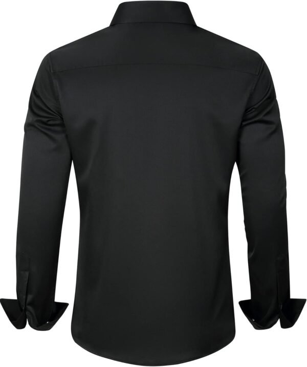 J.VER Men's Dress Shirts Solid Long Sleeve Stretch Wrinkle-Free Formal Shirt Business Casual Button Down Shirts - Image 2