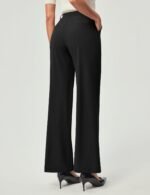 IUGA Womens Dress Pants Wide Leg Pull On Stretchy Work Pants Women High Waisted Business Casual Trousers with Pockets - Image 2