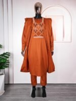 HD African Mens Clothing Traditional Wedding Attire Embroidery Agbada Boubou Caftan Nigerian Male Clothes Set - Image 5