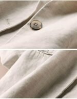 IDEALSANXUN Linen Blazer Women 3/4 Sleeve Lightweight Spring Summer Blazer Jackets - Image 5
