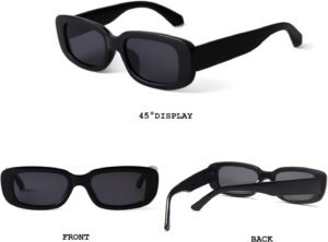 BUTABY Rectangle Sunglasses for Women Retro Driving Glasses 90’s Vintage Fashion Narrow Square Frame UV400 Protection - Image 2