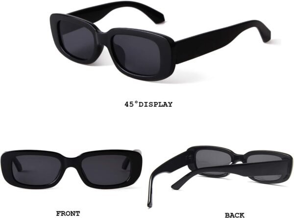 BUTABY Rectangle Sunglasses for Women Retro Driving Glasses 90’s Vintage Fashion Narrow Square Frame UV400 Protection - Image 2