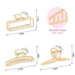 LUKACY 6 Pack Large Metal Hair Claw Clips - 4 Inch Big gold hair clips,Perfect Jaw hair clamps for Women and Thinner,Thick hair styling,Strong Hold Hair,Fashion Hair Accessories (Style 1) - Image 4