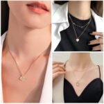 IFKM 36 PC Gold Plated Jewelry Set with 4 Necklace, 11 Bracelet, 7 Ear Cuffs Earring, 14 Knuckle Rings for Women Girls Valentine Anniversary Birthday Friendship Gift - Image 2