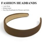 Headbands for Women Non Slip Trendy Headbands for Women’s Hair 1 inch Wide Cute Headband for Girls, Fall Head Bands Elastic Hair Bands for Womens Fashion Accessories for Women 4PCS - Image 3