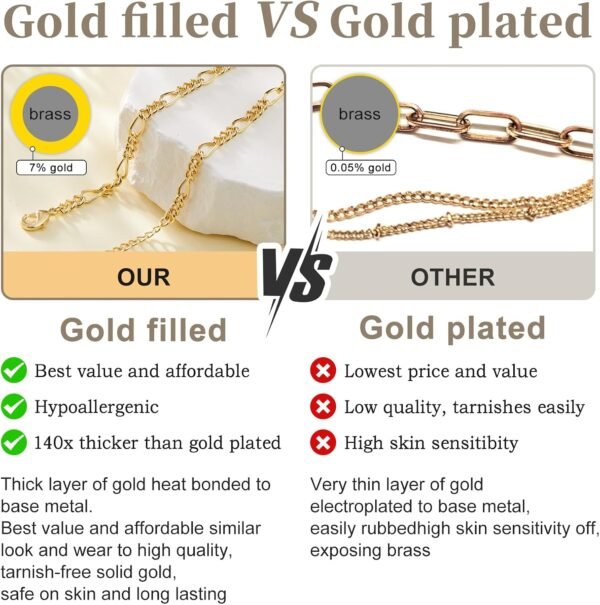 Gold Bracelets for Women,Dainty Bracelets Set for Women Trendy, Gold Bracelets Stack With Beaded, Cuban, Paperclip, Heart, Snake, Rope, Pearl, Cross, Hand Chain, Silver Jewelry Gifts for Women - Image 6
