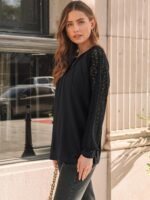 AUTOMET Womens Long Sleeve Shirts Lace Tops Business Casual Fall Fashion Outfits Clothes Knitted Y2k Blouses - Image 3