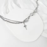 Y2k Irregular Necklace Star Pendant Moonlight Stone Fashion Collar Chain Design Spicy Silver Jewelry for Women - Image 5