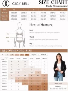 Cicy Bell Womens Casual Blazers Open Front Long Sleeve Work Office Suit Jackets Blazer - Image 5