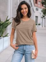 AUTOMET Women's Short Sleeve Shirts Dressy Lace Summer Tops 2025 Spring Trendy Casual T-Shirts Cute Work Outfits Blouses - Image 2