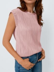 LILLUSORY Dressy Casual Blouses for Women 2025 Summer Trendy Tops Cap Short Sleeve T-Shirts Cute Shirt Work Clothes Spring - Image 3