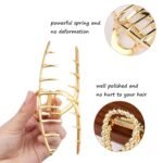 Mehayi 3 PCS Metal Large Claw Clips for Thick Heavy Hair, Strong Hold Big Non-Slip Hair Catch Barrette Jaw Clamp for Long Hair, Fashion Styling Accessories for Women Girls - Image 6