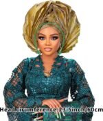 Nigerian Women's hat Folding Fan African Headscarf hat,Auto Gel Headwear,Suitable for Weddings,Parties,Special - Image 6