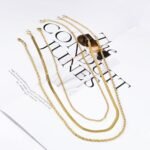 Herringbone Necklace for Women,Dainty Gold Necklace,14k Gold Plated Snake,Gold Chain Choker Necklaces,Simple Gold Layered Necklaces,Gold Jewelry Gift for Women - Image 6