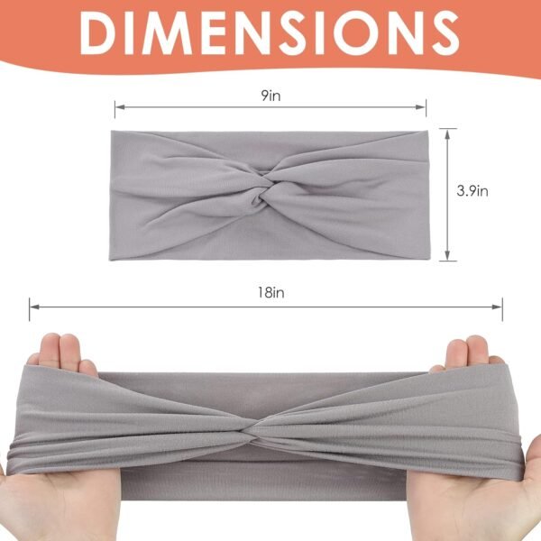 12 Pcs Stretchy Headbands for Women, Absorbed Sport Headband Soft Twist Knotted Headbands for Daily Life Yoga Workout - Image 2