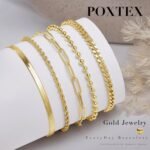 Gold Bracelets for Women,Dainty Bracelets Set for Women Trendy, Gold Bracelets Stack With Beaded, Cuban, Paperclip, Heart, Snake, Rope, Pearl, Cross, Hand Chain, Silver Jewelry Gifts for Women - Image 4