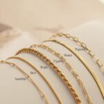 DEARMAY Gold Bracelets for Women Waterproof, 14K Real Gold Jewelry Sets Trendy Thin Dainty Stackable Cuban Link Paperclip Chain Bracelet Pack Fashion Accessories Gifts for Womens - Image 7