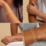 Gold Bracelets for Women, 14K Dainty Gold Plated Stackable Bracelets for Women Trendy Waterproof CZ Tennis Bracelet Set Tiny Heart Paperclip Box Chain Adjustable Bracelets Minimalist Cute Jewelry - Image 4