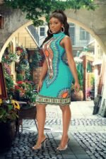 Womens African Attir Bohemian Dashiki Traditional Tribal Vintage Ethnic Midi Dresses - Image 6