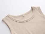 ANRABESS Womens Sleeveless High Neck Tank Tops Fashion Summer Casual Basic Slim Fit Ribbed Racerback Top Shirt Clothes - Image 3