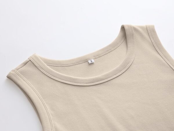 ANRABESS Womens Sleeveless High Neck Tank Tops Fashion Summer Casual Basic Slim Fit Ribbed Racerback Top Shirt Clothes - Image 3