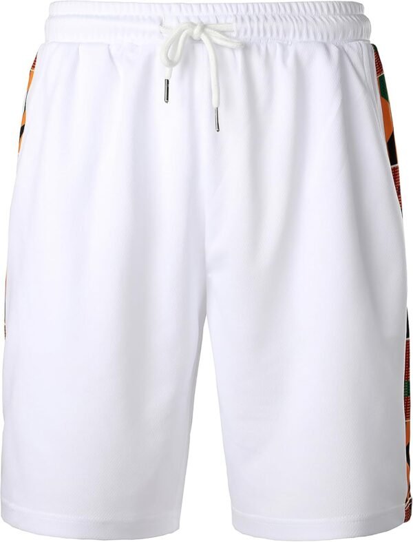 ZEROYAA Men's Africa Style T-Shirt and Shorts Set Mesh Tracksuit Dashiki Outfits - Image 4