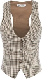 GRACE KARIN Women's Suit Vest Top, Dressy Casual Sleeveless Button Wasitcoat, Fromal Steampunk Blazer For Work Office